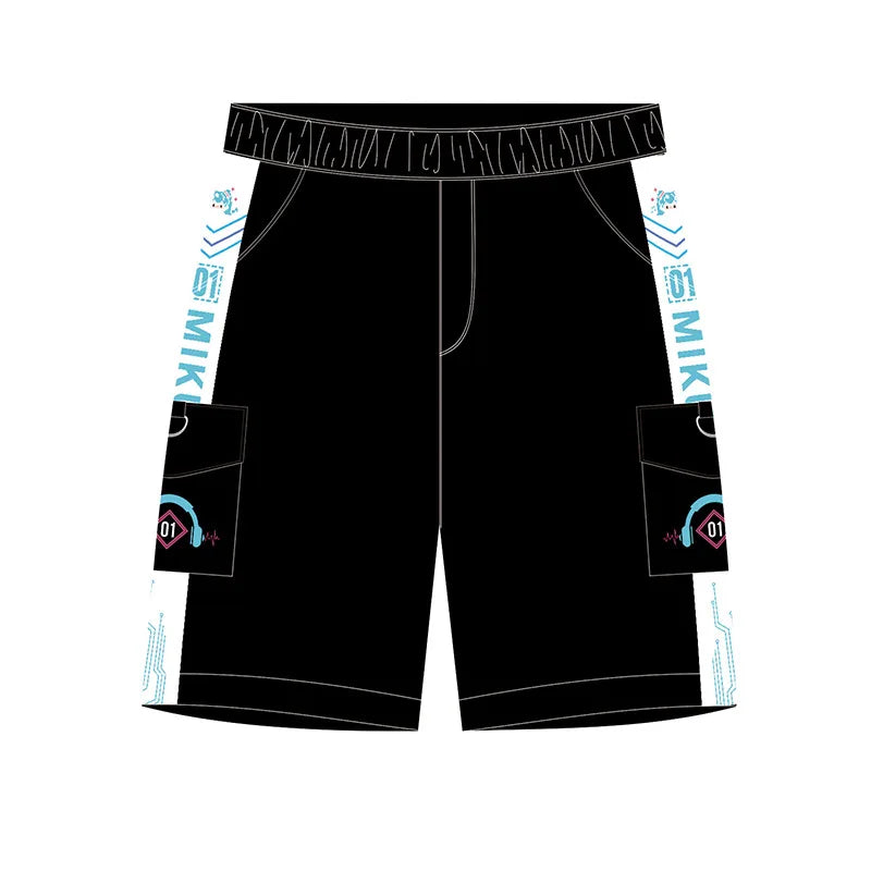 New Hot Sale Pant Anime Mikuu Men Women Cotton Casual Pants Black Pants Men Cargo Pants Sweatpant Fashion shorts Unisex