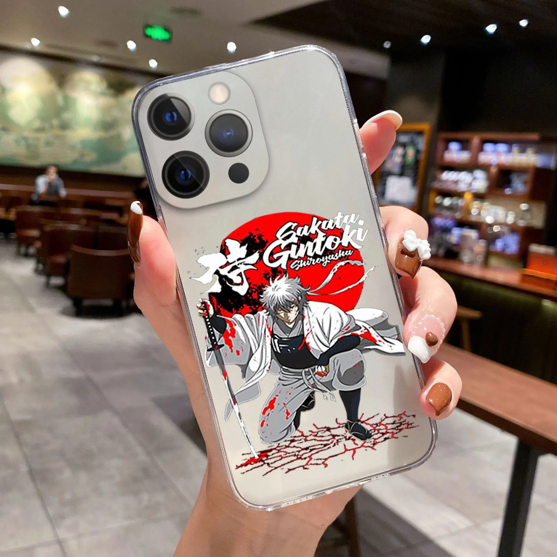 Comics Gintama Gintoki Sakata Phone Cover For iPhone 11 12 13 14 15 16 17 Pro Max 17AIR 16 Plus Clear Soft Silicone TPU Case