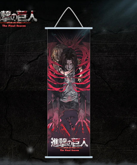 Attack on Titan Canvas Scroll – Anime Wall Art Poster for Room & Home Decor
