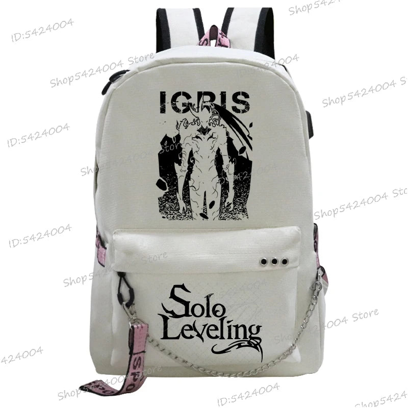 Solo Leveling Backpack – Sung Jinwoo Anime School Bag for Teens & Adults