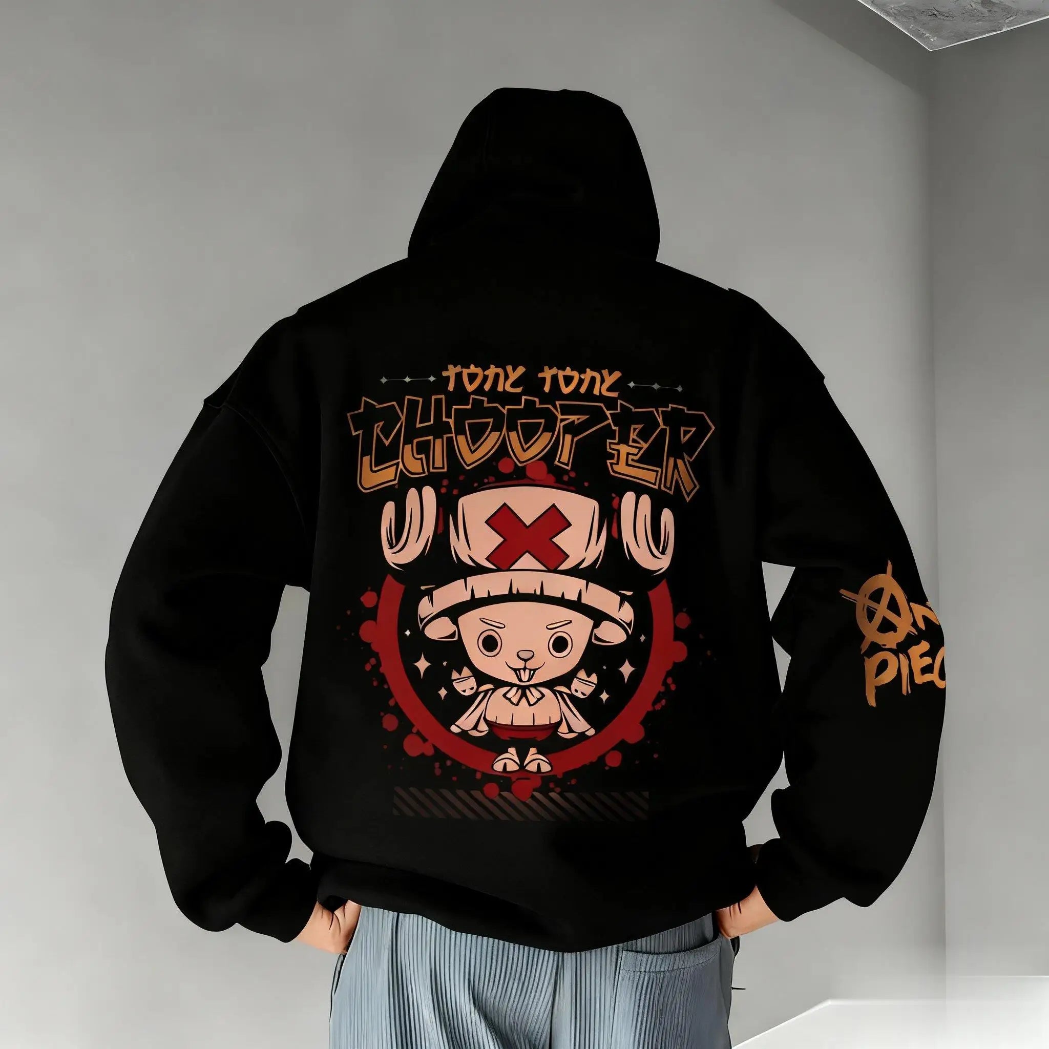 One Piece Anime Chopper Pullover Hoodie Men Women Autumn Winter Trendy Streetwear Casual Graphic Print Cosplay Hooded Sweatshirt