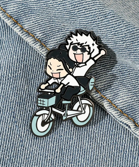 Jujutsu Kaisen Gojo and Geto Suguru Metal Alloy Drip Oil Brooch Cute and Creative Five Pieces of Wu Xia Youjie Brooch Accessorie