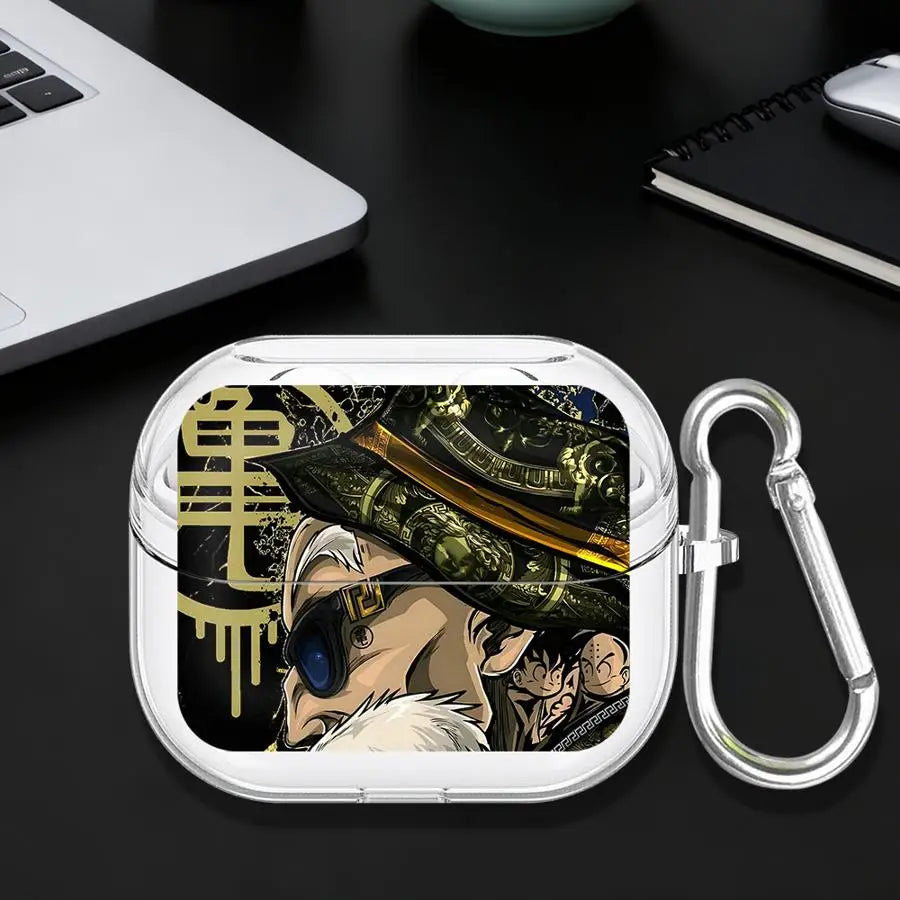 Clear Earphone Cases Cover With Hook Case For Samsung Galaxy Buds 3Pro 4Pro Live 3 FE 2Pro 2 4 Pro Master Roshi V-Vegeta