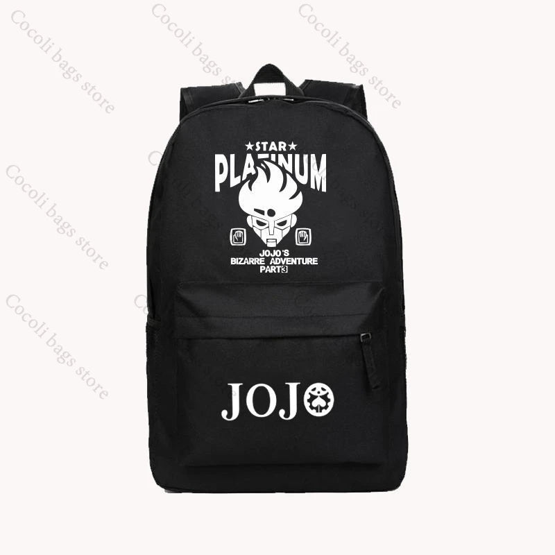 Anime JoJo's Bizarre Adventure Print Backpack School Bag Large Capacity School Backpack Oxford Teenage Youth Backpacks