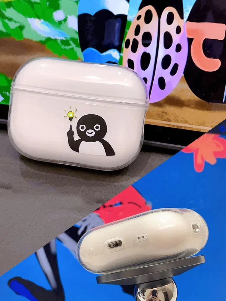 Unique Special Penguin Bulb Cases for Airpods Pro 3 2 1 Earphone Shell Wireless Bluetooth Charging Box for Apple Airpod 3 Covers