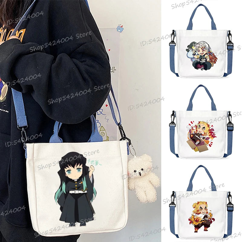 Demon Slayer Crossbody Bag – Rengoku & Tengen Graphic Print Shoulder Bag