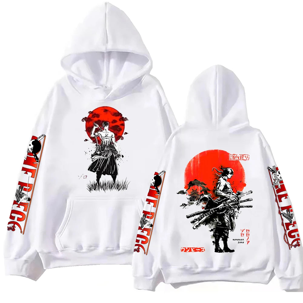Hot Anime Zoro Hoodie Harajuku Hip Hop Pullover Tops Sweatshirt Gift