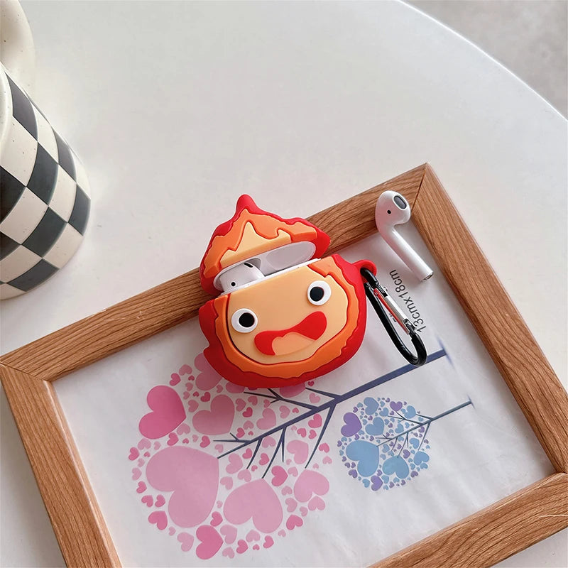 Protective Case for Airpods 4 3 2 Cover for Apple AirPods Pro2 Pro 2nd Generation Shell Game Console Anime Robot Fire