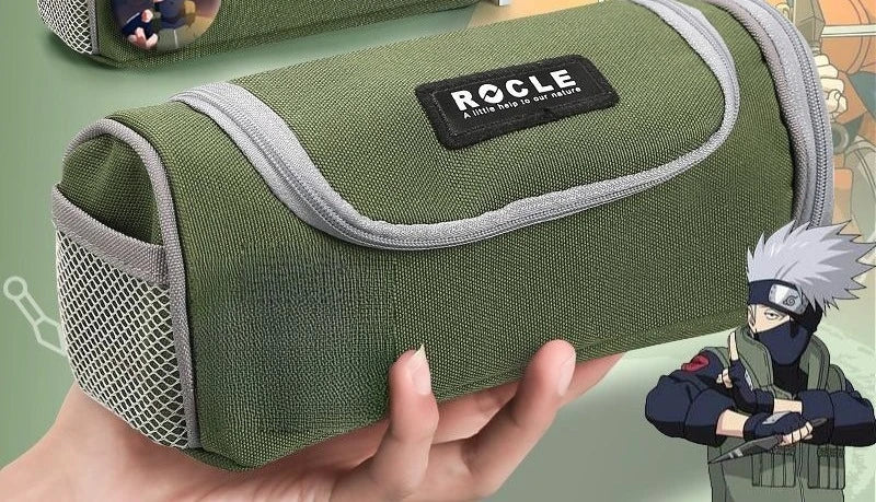 Naruto anime creative canvas stationery case student pencil case personalized children's large capacity pencil case gift