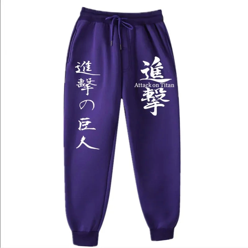 Attack on Titan Fashion Printed Comfortable Running Pants Trendy Versatile Sports Pants Men's Spring and Autumn Trousers S-3XL