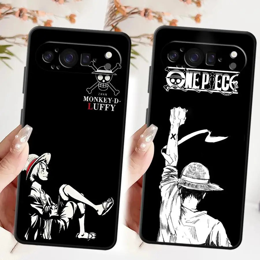 One-PieceS D. Luffy Roronoa Zoro Phone Case for Google Pixel 9a 8 Pro 6a 8a 7a 9 Pro XL 7 Pro 6 Pro Soft Cover