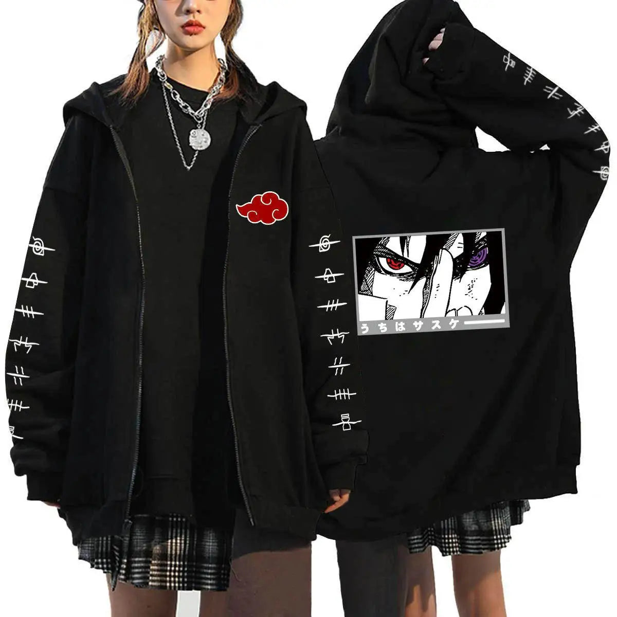Autumn Zip Up Jacket Anime Naruto Figures Sweatshirt Men Women Plus Size Casual Clothing Harajuku Coat Halloween Gifts