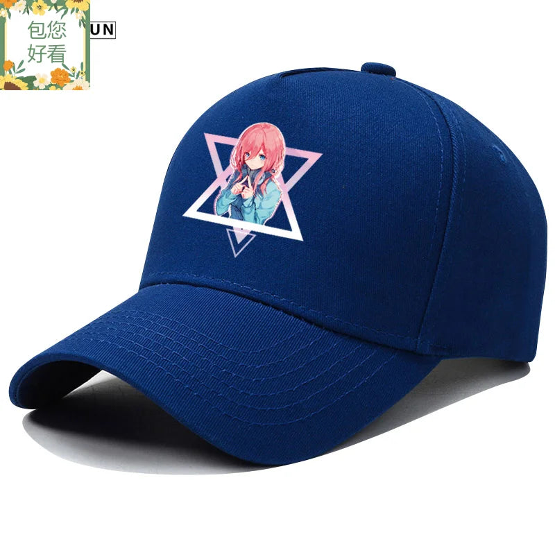 The Quintessential Quintuplets Nakano Ichika Nino Itsuki two-dimensional print hat men's and women's COS baseball cap present