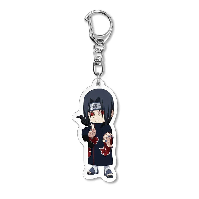 Naruto Keychain Key Accessories Acrylic Key Holder Kakashi Key Chain Ring Jewelry Bag Pendant for Girl Trinket Gift New