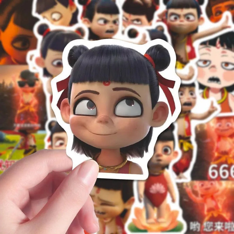 Nezha: The Devil Child's Sea Emoji Package Personality Sticker Cute Diy Waterproof Sticker Holiday Gift Kids toys