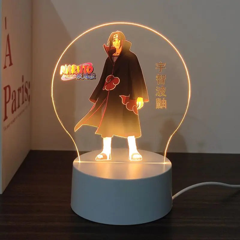 New Animation Naruto anime peripheral light-up stand night light Naruto Sasuke Uchiha Itachi Gaara Kakashi Tsunade holiday gift