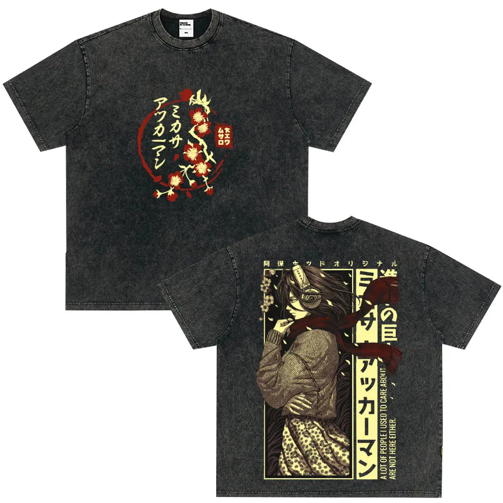 Summer Wears Anime Anime Attack on Titan Classic Cotton T-shirts New Style Washed T-shirt Fashion Streetwears Men