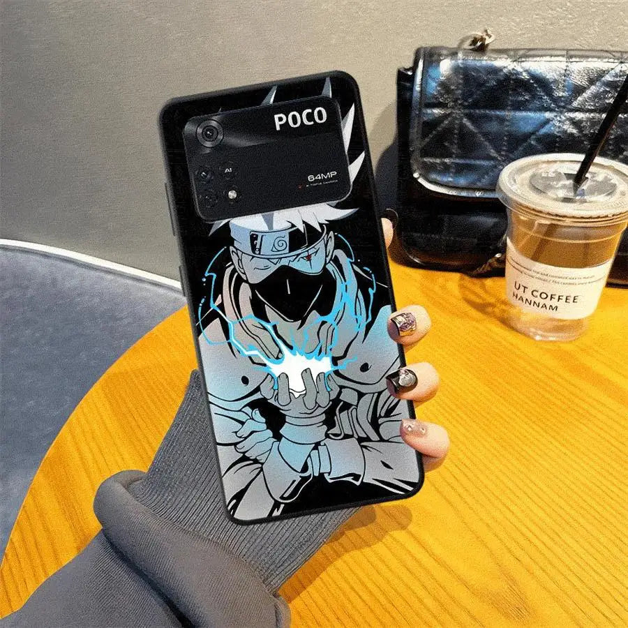 Case for Xiaomi Poco C61 C40 C75 M5 F3 X3 X4 X5 X7 Pro C50 C71 F1 M3 M4 M7 Pro Black Soft Phone Cover Anime Narutos Cool