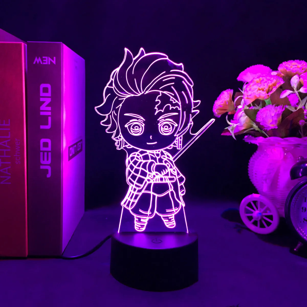 Anime Demon Slayer 3D LED Nightlight Figure for Kids Child Bedroom Decor Cool Kimetsu No Yaiba Lamp Gift Dropshopping