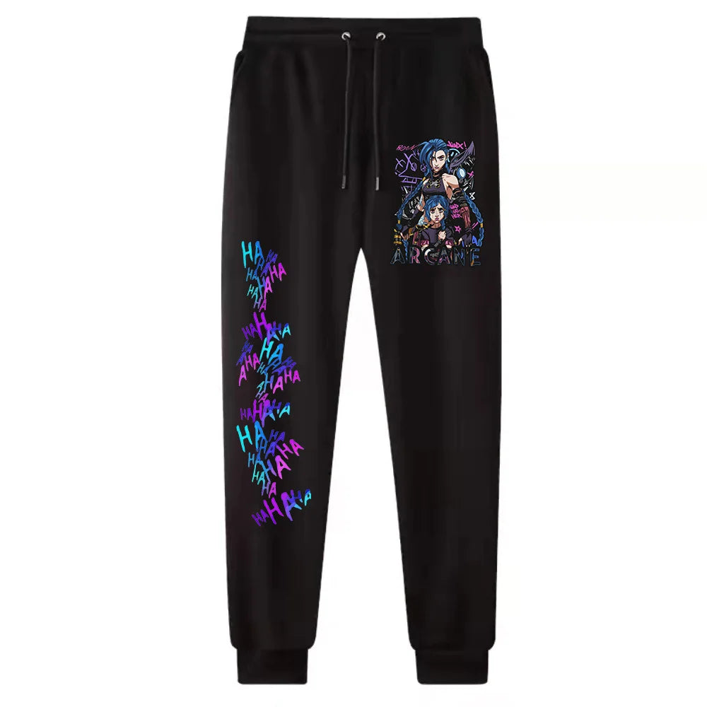 Hot Anime Arcane-Jinx Pants Man Woman Harajuku Streetwear Trousers