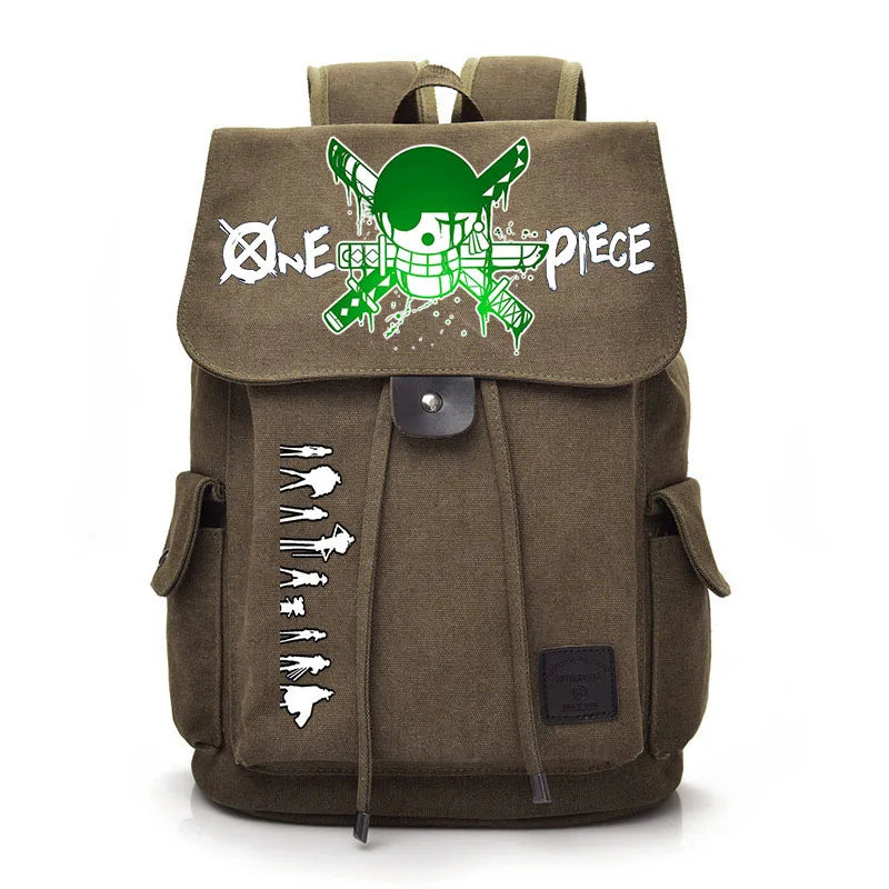 One Piece Anime Backpack Cosplay Luffy Unisex Students School Bag Large Capacity Bookbag Laptop Travel Rucksack Outdoor Bag Gift