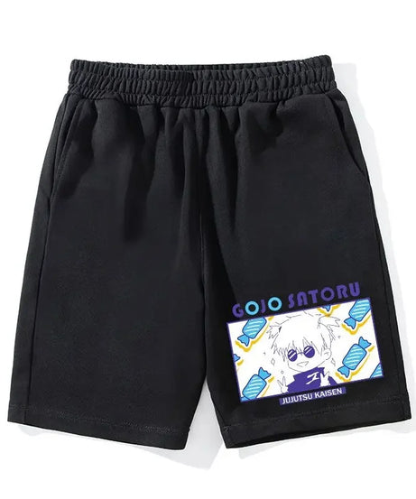 Anime Jujutsu Kaisen Workout Gym Shorts for Men Quick Dry Breathable Casual Athletic Shorts with Pockets Summer Running Short