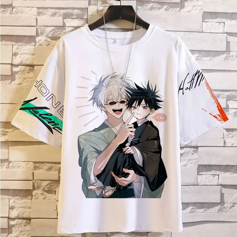 Anime Summer Jujutsu Kaisen T-Shirt Gojo Satoru Clothes Men and Women Fashion T Shirts Short Sleeves Casual Tops birthday gifts