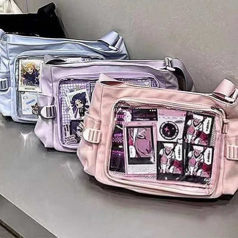 New Style Transparent Postcard Display Shoulder Women Badge DIY Decoration Crossbody Bag Anime Expo Class Tote Itabag