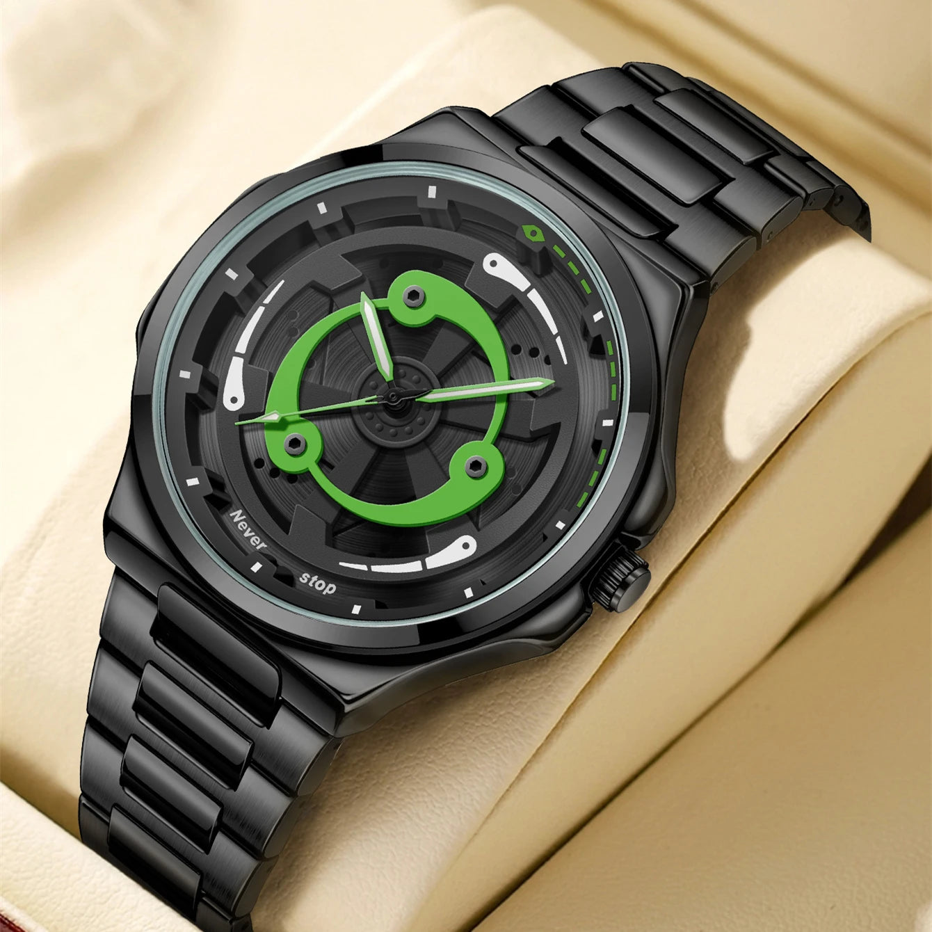 Naruto Anime - Sharingan Rotary Dial Watch – 3D Anime Quartz Waterproof Men’s Luxury Watch