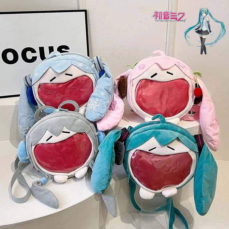 New Hatsune Miku Itabag - Sakura Lolita Style Shoulder Bag, Kawaii UWA Plush Backpack Large Capacity Crossbody Purse Gift