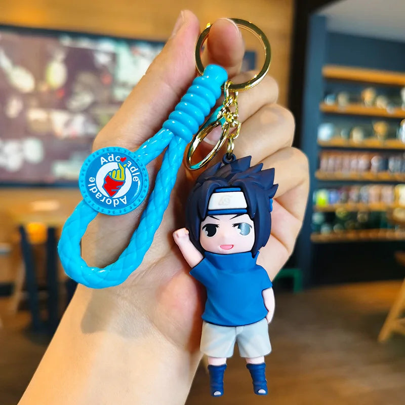 New Cute Japanese Anime Character Naruto 3D Keychain Couple Backpack Car Key Pendant Party Decoration Children's Gift