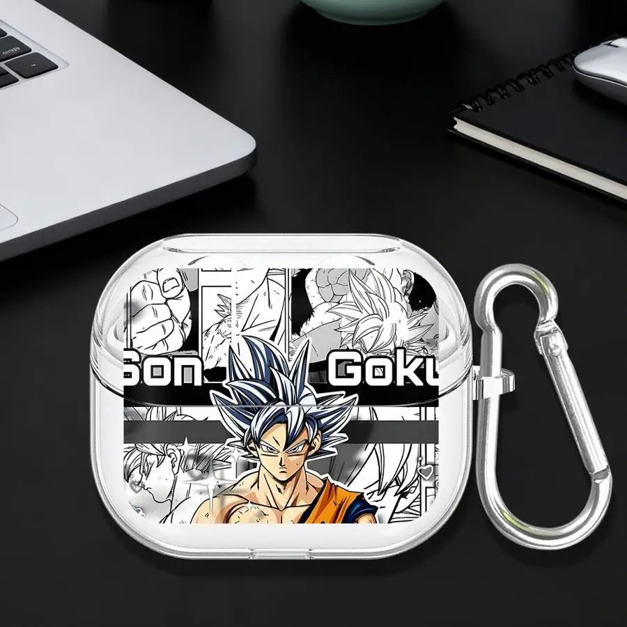 Case For Samsung Galaxy Buds 4 Pro 2 2Pro 4Pro Live 3 FE 3Pro Clear Earphone Cases Cover With Hook Son Gokus And Frieza