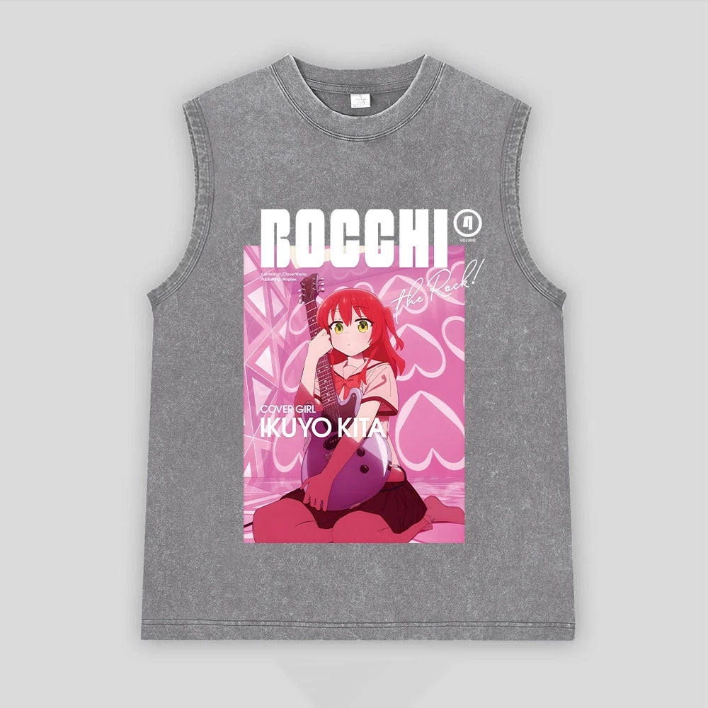 Bocchi the Rock! Oversized Band Vest – Unisex Anime Cotton Tank Top