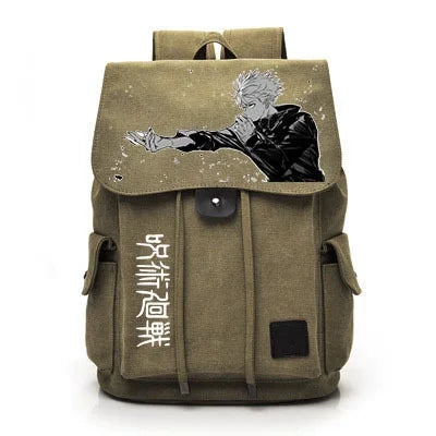 Jujutsu Kaisen Anime Backpack Cosplay Gojo Unisex Students School Bag Large Capacity Bookbag Laptop Travel Rucksack Outdoor Bag