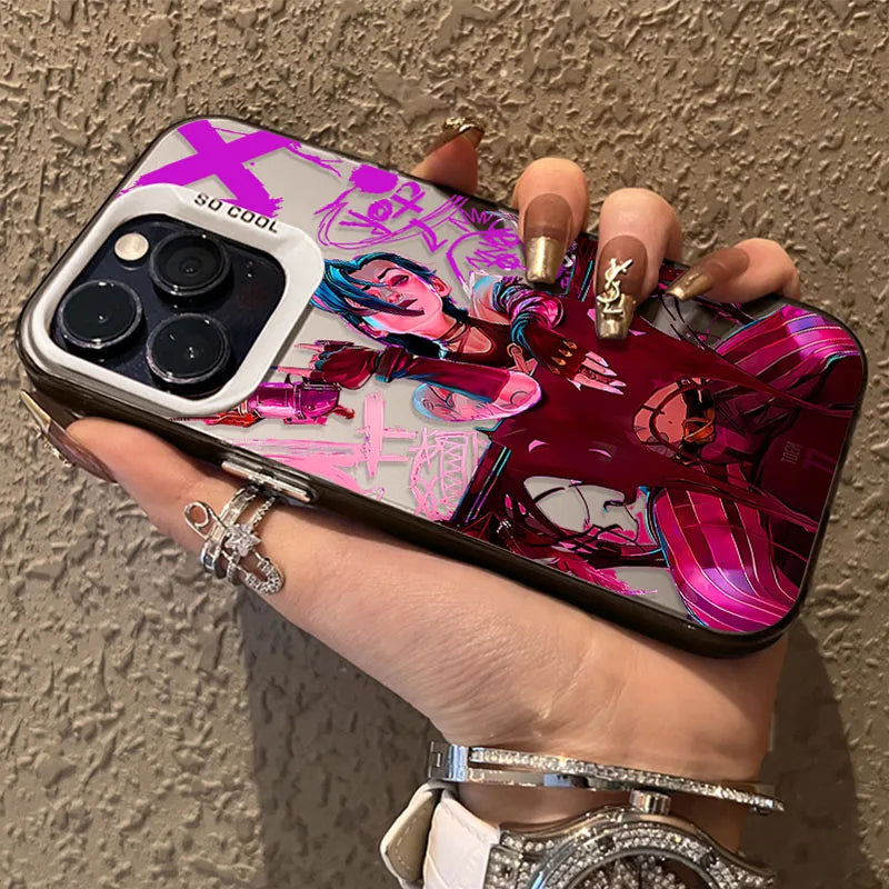Anime Arcanes Graffiti J-Jinxs For iPhone 16 15 14 13 12 11 Pro Max XS Max 7 8 Plus Phone Case Shockproof Silicone Matte Cover