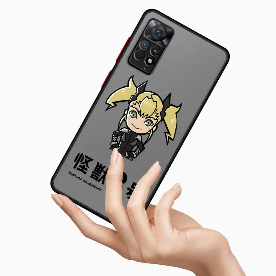 Cute Kaiju No. 8 Matte Phone Case – Xiaomi Redmi Note 8–14 Series