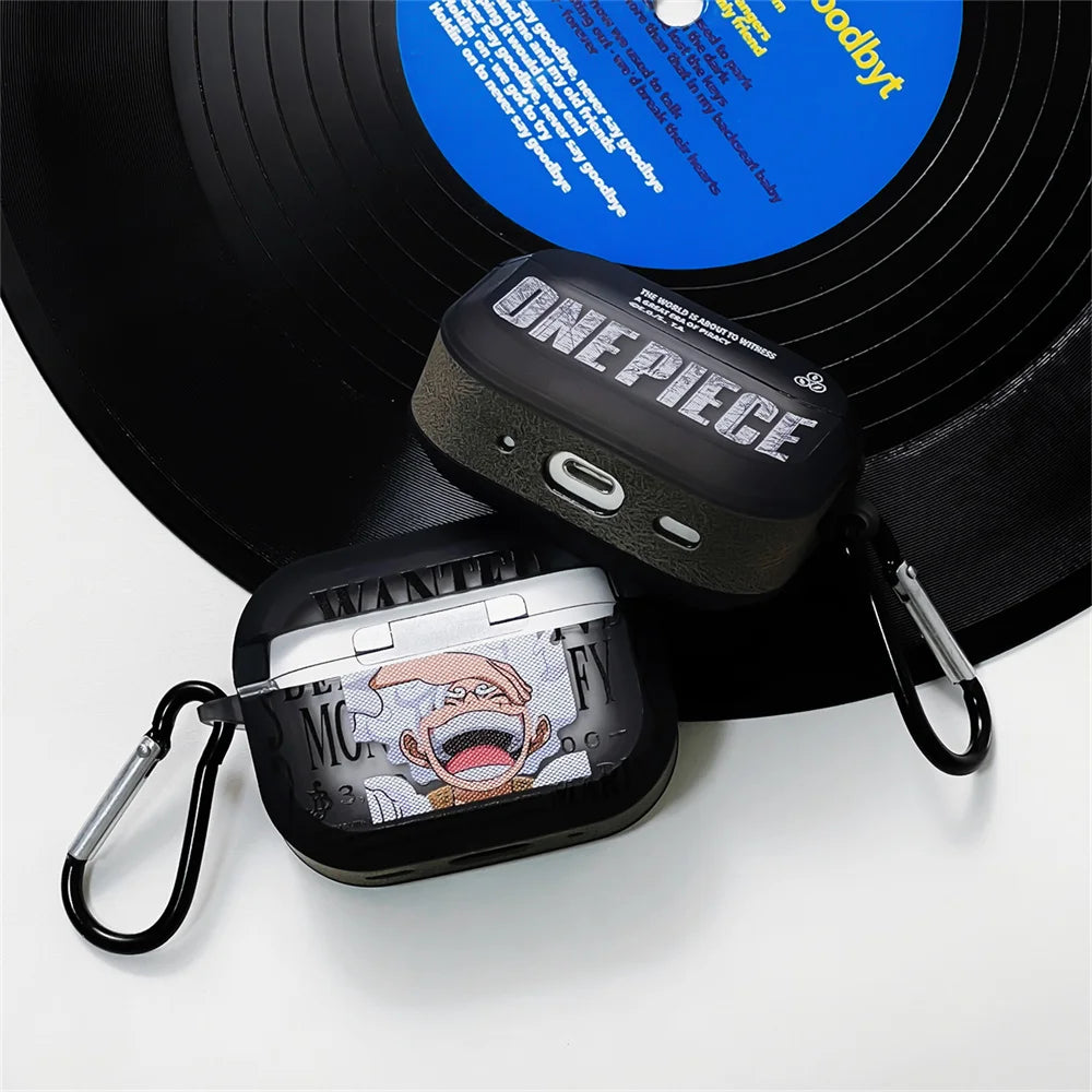 New Anime One Piece Luffy Gear 5th Earphone Case For AirPods 3 3rd 4 Pro Pro2 Headphone Bluetooth Wireless Headset Clear Cover
