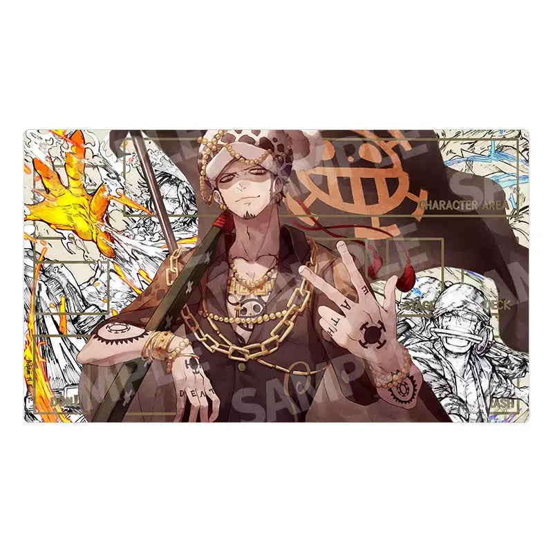 One Piece OPCG Playmat Luffy Edwards Newgate Anime Playmat Trading Card Game Mat Dedicated Card Play Against Table Mat Gift
