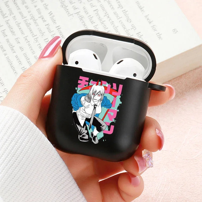 Anime Chainsaw Man Airpods Case for Apple Airpods Pro 2 1 2 3 Protective Denji Makima Aki Pochita Airpods Pro Case