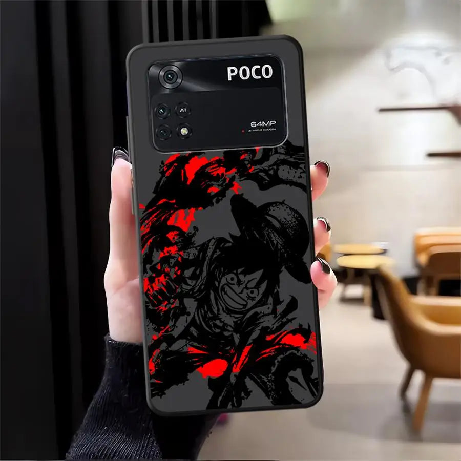 O-neS P-ieceS Cool Case for Xiaomi Poco F8 X3 X4 X5 X7 Pro F3 C50 C71 C61 M3 M4 M7 Pro C75 F1 M5 Black Soft Phone Cover