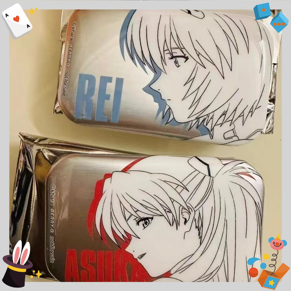 New Century Evangelion Anime Peripheral Badge Ayanami Asuka Special Square Bar Button Backpack Accessories Friends'