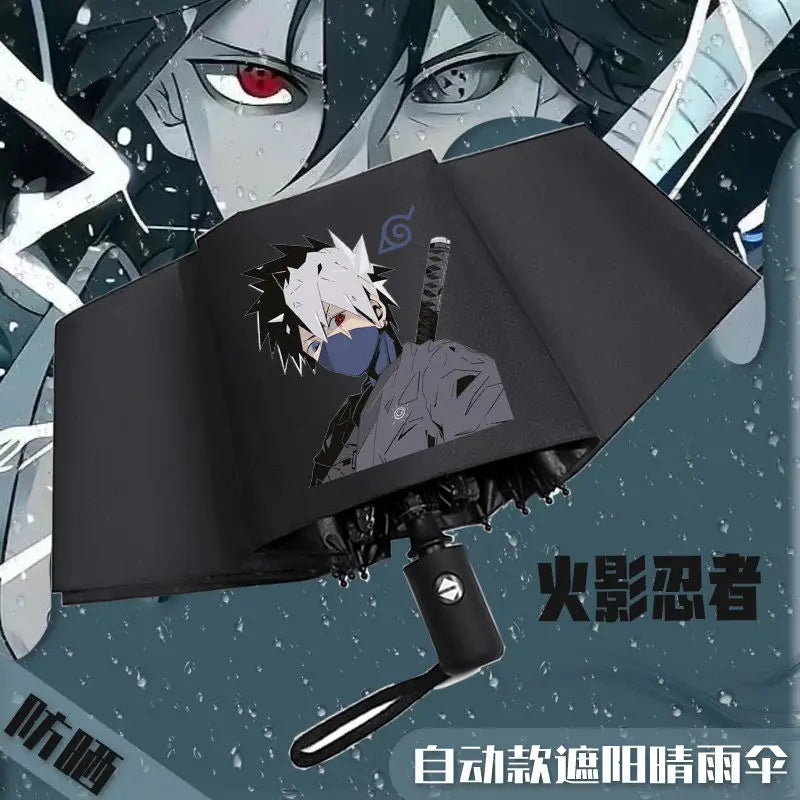 Naruto anime peripheral automatic umbrella Naruto Namikaze Minato Uchiha Itachi Kakashi Haruno Sakura sunshade umbrella gift