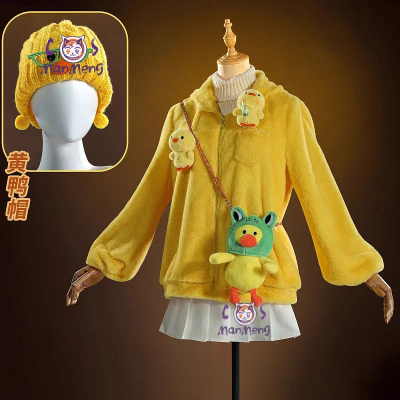 Tracy Reznik Mechanic Identity Ⅴ cosplay Sally costume Hat backpack sweater jacket skirt prop Halloween sweet girl yellow set