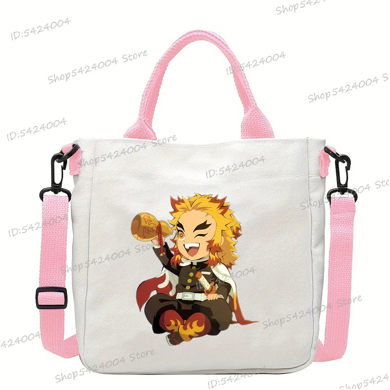 Demon Slayer Crossbody Bag – Rengoku & Tengen Graphic Print Shoulder Bag
