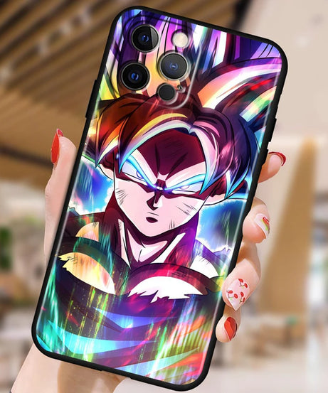 Dragon Ball Z Black Soft Case for iPhone 15/14/13/12/11/XS/X/8/7/SE