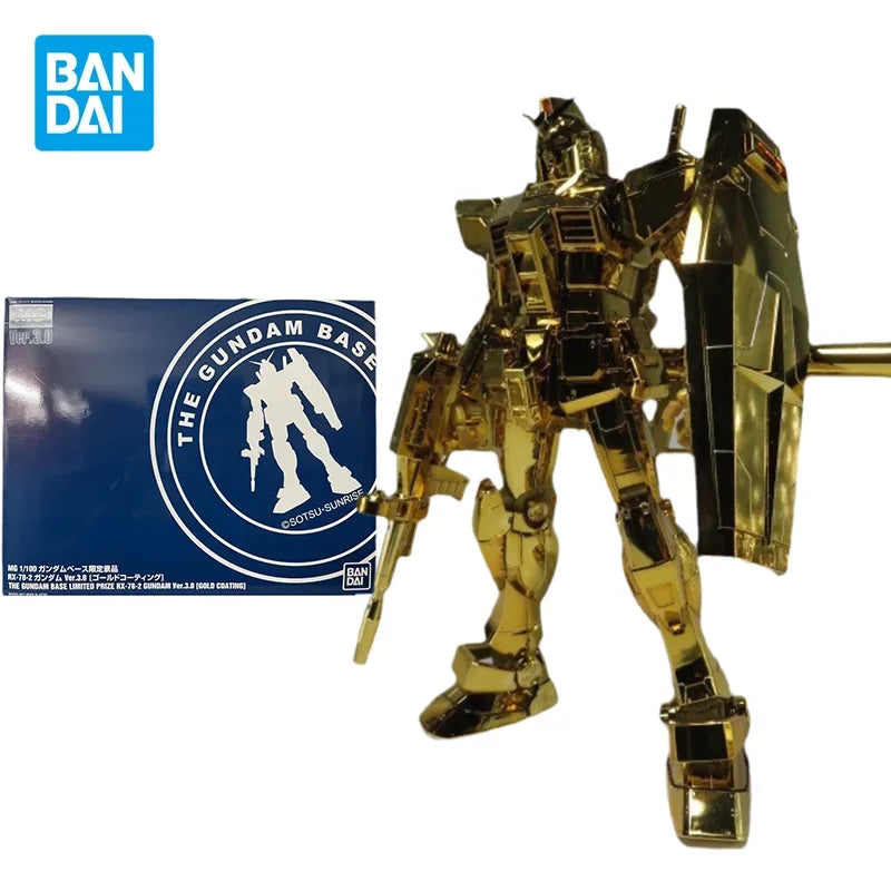 GUNDAM Anime PB MG THE GUNDAM BASE LIMITED PRIZE RX-78-2 VER.3.0 GOLD COATING Figure Toys Model Gifts for Kids