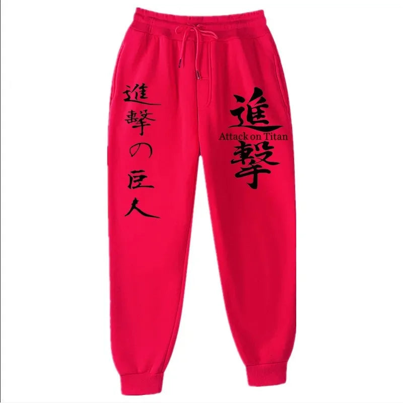 Attack on Titan Fashion Printed Comfortable Running Pants Trendy Versatile Sports Pants Men's Spring and Autumn Trousers S-3XL