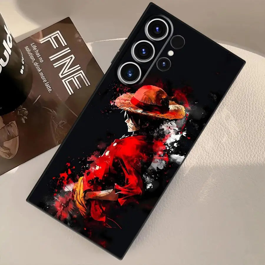 Ones Pieces Anime Funda Phone Cover Case for Samsung Galaxy S9 S25 Ultra S21 S20 S23 FE S22 S24 Plus
