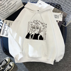 Hunter x Hunter Killua Zoldyck Graphic Hoodie Gothic Harajuku Fleece Pullover