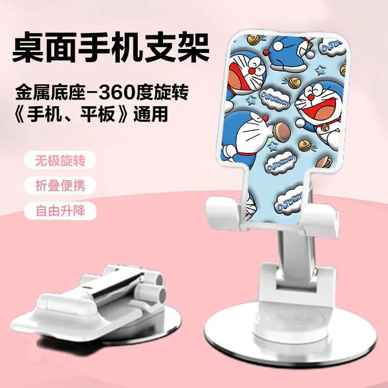 Doraemon mobile phone desktop stand cute personality portable folding lazy tablet telescopic universal holiday gift
